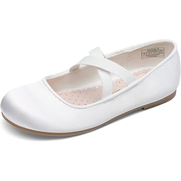 Sneaker Ragazza Rotolo Ragazza Fantasia Carino Scarpe Basse Morbide Ballerina Scarpe Piatto Elegante Ragazza Abito Scuola Scarpe Per Bambini Sandali Eleganti, Bianco, 25 EU