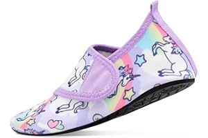 JIASUQI Toddlers Water Shoes Girls Boys Kids Breathable Quick Dry Barefoot Aqua Socks for Outdoot Water Sport Beach Swim Surf