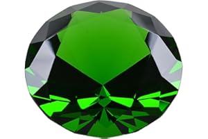 Longwin Presse-papier 60 mm de largeur Cristal Diamant Décoration pour la maison Couleur unie, Green