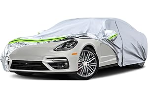 JUDANNA Bâche de voiture, d'extérieur, imperméable, convient pour Porsche Panamera 2010-2024, protection contre la pluie, le soleil, la poussière, les UV, argent