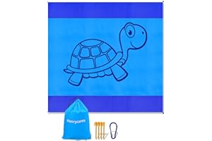 Henrycares Alfombra de Playa 300 x 275cm Grande, Mantas de Playa Antiarena Impermeable Esterilla Playa, Playa Accesorios con 4 Clavos de Fijación, Ideal para Viajes al Aire Libre (Verde)