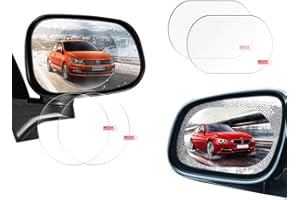 BUXIUGK Ymwave 4 Piezas Espejo Retrovisor de Coche Película Protectora Película Transparente a Prueba de Agua Anti Niebla Anti-Reflejo Anti Mancha para Moto de Coche