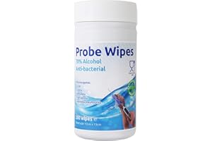 Antibacterial Wipes Bundle - Tubs of 200 Alcohol Wipes (x1) for Cleaning Surfaces and Kitchen Food Probes – Disinfectant Sterile Probe Wipes Food Safe with Oerich Card