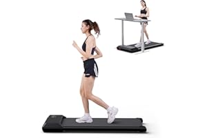 DeerRun Cinta de Correr para Caminar Debajo del Escritorio para el hogar, máquina de Correr portátil de 2,5 HP con aplicación y Control Remoto, Cinta de Correr compacta y Delgada, Capacidad de 136 kg