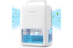 QEXREED Small Dehumidifiers for Home, 1800ml Dehumidifier Dual Semiconductor, Auto Shut Off & Timer, Portable and Ultra Quiet, Dehumidifiers for Drying Clothes, Bedroom, Bathroom, Wardrobe