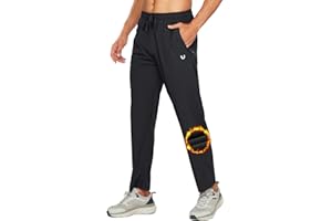 NORTHYARD Herren Trainingshose Winter Thermo Laufhose Fleece Gefütterte Jogginghose Lang Warme Hose Wasserdicht Outdoor Sporthose mit Reißverschlusstaschen