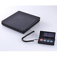 Paketwaage, Plattformwaage mit Hintergrundbeleuchtung, LED Bildschirm, 50kg/2g, 28,5x28x9cm