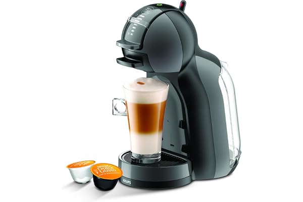 Nescafé Dolce Gusto Krups Machine à café, Cafetière capsules, Pression 15 bars, Qualité professionnelle, Large choix de boissons chaudes ou froides, Mini Me, Noir/Gris YY1500FD