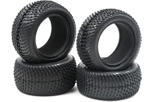 hobbysoul 4pcs 1/10 RC 2.2‘’ Off Road Buggy Front & Rear Tyre Tires Foam Fit HSP HPI Redcat Car