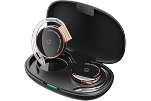 BEVCEFCC Wireless Earphones with EarHooks Bluetooth 5.3 On Ear Headphones with 4 Microphones Clip on Headphones Over Ear Wireless with ENC Open Ear Headphones for Home/Office