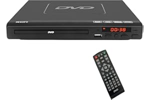 KCR DVD-Player Hdmi, DVD-Player ohne Region für die Regionen 1–6, HDMI-Ausgang, USB-Anschluss, Fernbedienung, Divx, Schwarz