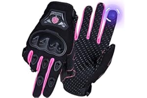 Scoyco Mujer Guantes de Motocicleta Armadura Transpirable Guante Femenino Antideslizante MBX/MTB/ATV Sport Pink Dirt Bike Guantes Pantalla táctil