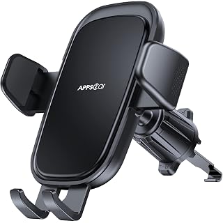 APPS2Car Car Phone Holder Air Vent, Hands Free Phone Holder with One Button Release, 360° Adjustable Phone Mount, Compatible