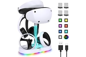 Station de charge LED FASTSNAIL pour PSVR2, accessoires RVB compatibles PS5 VR et manette Sense