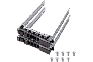 HUYUN 2.5" SSD SATA Hard Disk Drive HDD Adapter Caddy Tray CAGE Hot Swap Plug (G176J 2.5" Vassoio per Dell)