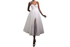 Geagodelia Abito Cerimonia Donna Elegante Estivo Vestito in Pizzo Senza Maniche Vita Alta Abito da Sera Donna Nero S-XL Primavera Autunno