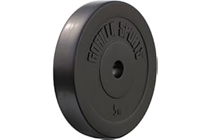 GORILLA SPORTS® Disque Musculation - Simple 1,25-15kg / Jeu 27,5-30 kg, Réglable, Ciment, Plastique, Ø 31 mm, Noir - Set de Poids, Matériel de Musculation, Sport Maison, Fitness, Salle de Sport