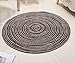 Produktbild Teppich, Seil, rund, für Computer, Stuhl, Korb, Wohnzimmer, Schlafzimmer, Tatami, Durchmesser 100 cm, 120 cm, 140 cm, 150 cm, 160 cm American Teppich (Farbe: #2, Größe: Durchmesser 140cm)