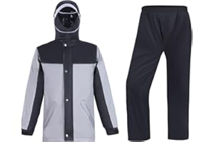 Ynport Crefreak Trajes de lluvia Impermeables Para Hombres Trabajo al Aire libre Chaqueta de lluvia y Pantalón Unisex Ropa de lluvia con Capucha Para Todos los Deportes Granja Pesca Motocicleta