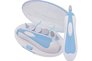 INFINITIVE BEAUTY Bio Rotational Electric Powered Nail Manicure & Pedicure Set With Case & 6 Attachments For Finger Nails & Toe Nails