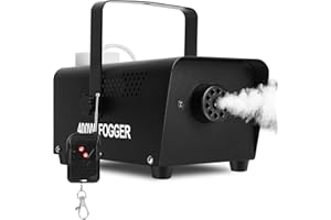 HOTUT Macchina del Fumo, Macchina del Fumo Portatile da 500 W, Mini Macchina Fumo Discoteca, 5600 CFM Macchina Nebbia da Discoteca con Telecomando per Halloween, Natale, Matrimoni, Palcoscenico