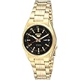 Seiko Men's Black Dial Stainless Steel Band Watch