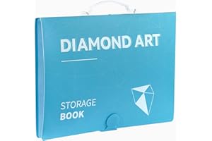 TTPOLONG A3 Diamond Painting Album avec Poignée, Diamond Painting Dossier, Livre d'exposition de photos de peinture au diamant 5D avec 30 pages, peut contenir 60 feuilles (Blue, 42.5 X 30.5cm)