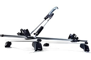 Atera 082227 Portabici per auto Giro AF+, Argento, Portabici da tetto per auto, per 1 bicicletta fino a 17 kg di carico utile
