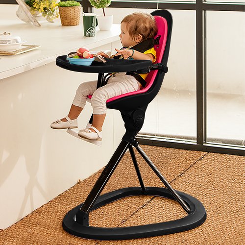 Hot Mom Komfort Baby und Kinderhochstuhl mit abnehmbarem Essbrett und 360¡ã Sitz, zusammenklappbar - 2