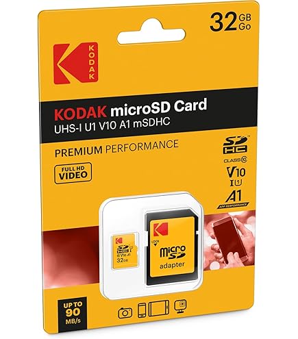 Scheda MicroSDHC 32GB Classe 10 – 80 MB/s, Per Kodak E Altri Dispositivi