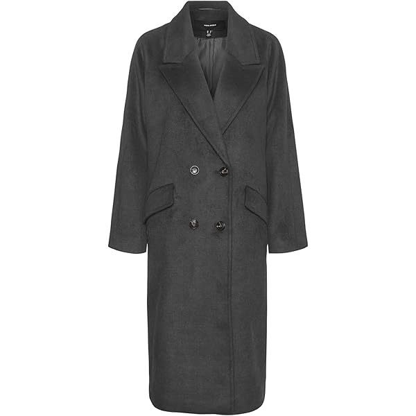 ONLY Dames Onlwilla L/S Long Herringb Coat PNT Noos mantel, dark grey melange, S