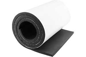 SDLDEER Neopren Schaumstoffplatte Selbstklebende, 300mm(B) x12mm(D) x1.5m(L) Multifunktions Schaumstoff Selbstklebend, Schaumstoffrolle schalldämmung Rutschfest Isolierung Stoßdämpfung, Schwarz