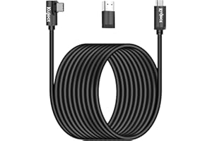 Kuject Link Cable 20FT Compatible for Quest 3S/3, Quest 2/Pro, Pico 4, VR Headset Accessories Cable for Rift S/Steam VR Games, USB 3.0 Type C to C High Speed Data Transfer Charging Cord for Gaming PC