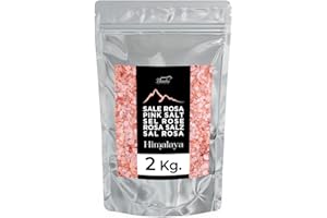 BEMBO QUALITÀ D'AUTORE Sel Rose de l'Himalaya Bembo - Cristaux 2 kg - Naturel, Faible en Sodium, Riche en Oligo-éléments - Sans Conservateurs, Colorants et Sans OGM
