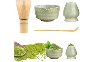 Hojalis Set Di 4 Fruste Per Matcha, Agitatore Per Matcha, Matcha Kit, Set Cerimonia Matcha, Accessori Giapponesi Per La Cerimonia Matcha, Matcha Whisk Set, Set Di Matcha Completo, Il Miglior Regalo