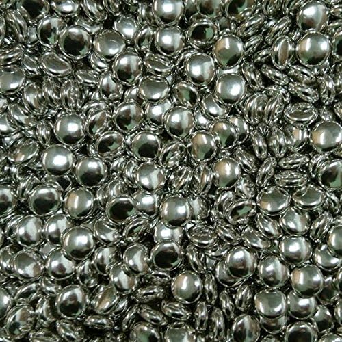 Silver Thin Lentil Shape Dragees for Cake Cupcake Sprinkles Decoration- 100g