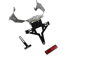 DXQ HONDA CBR 600 RR modèles 2007–12 d'immatriculation pour plaque d'immatriculation Support de plaque/plaque de maintien (avec éclairage de plaque minéralogique et arrière Spot) – Ibex
