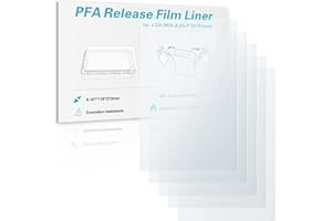 UNITAK3D 5 PCS Saturn 4 Ultra PFA Release Liner Film 273x176mm Compatible with Elegoo Saturn 2/3/4/4 Ultra/4 Ultra 16K Resin Impresoras 3D,0.127mm Thickness, Alta Transmitancia Luz&Alta Velocidad de Impresión