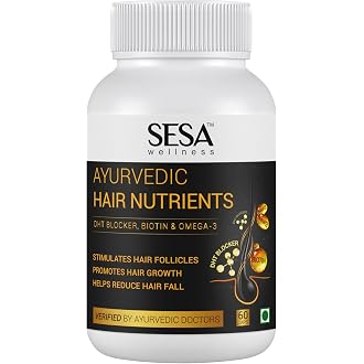 SESA Ayurvedic Hair Vitamins Biotin Tablets DHT Blocker...