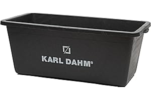 Karl Dahm Cubo de mortero cuadrado de 65 litros, color negro, para artesanía y jardín, tinas de plástico de calidad de marca, para jardineras elevadas, número de referencia 10401 I