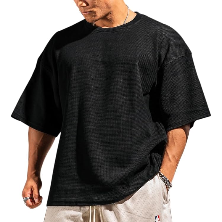 MUSCLE GYM Men’s Rag Top – Oversized Cotton French Terry Gym Shirt | Loose Fit Workout Tee For Bodybuilding, Weight Lifting & Fitness - View #11