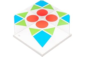 WISSNER® aktiv lernen - Set de 2 miroirs 150x100x1,5 mm avec support 16 x 16 cm et 15 cartes de modèles à réaliser, en sachet plastique