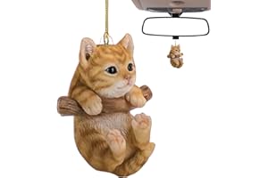 Charme de voiture pour rétroviseur - Pendentif de voiture en acrylique chat pour rétroviseur automatique,Décor de miroir de voiture et décoration de Suspension de miroir de voiture, cadeaux pour Zorq
