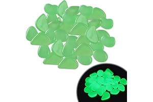 MsTeco 100 Stück Leuchtende Steine Fluoreszierende Steine Grün Deko Steine Kleine Steine Garten Ziersteine Kieselsteine für Kinderzimmer, Balkon, Vase Deko