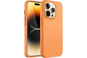 ‎JETECH JETech Silikonowy Etui do iPhone 14 Pro Max 6,7 Cala, Jedwabisty Miękki w Dotyku Futerał Ochronny na Całe Ciało, Odporny na Wstrząsy Case z Podszewką z Mikrofibry (Miodowe)