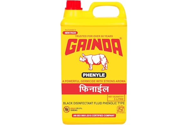 Gainda Black Phenyle Surface Disinfectant, Floor Cleaner Liquid for Hospitals, Homes, Offices Removes Dirt, Grime & Kills 99.9% Germs - 5 L