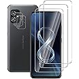 FWang 3 pezzi Vetro temperato compatibile con Asus ZenFone 8,con 2 Pezzi Fotocamera Pellicola Protettiva，Durezza 9H,Anti-Graf