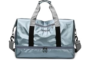 DBPBToU Bolsa Deporte para Mujer y Hombre Bolsa de Viaje con Compartimento para Zapatos y Compartimento para Humedad, Bolsa de Gimnasio de Mano con Soporte para Esterilla de Yoga