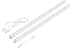 Parlat Luminarias LED bajo el armario Rigel, 87,3 cm cada una, 1002 lm cada una, blanco cálido, juego de 2
