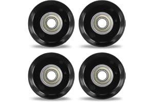 NICEMINIWALL Rudermaschinen-Sitzräder mit Stahllager, 43 mm, Ersatzrollen für Indoor-Ruderausrüstung, Kissen, bewegliche Teile, schwarz, 8 x 43 x 11 mm